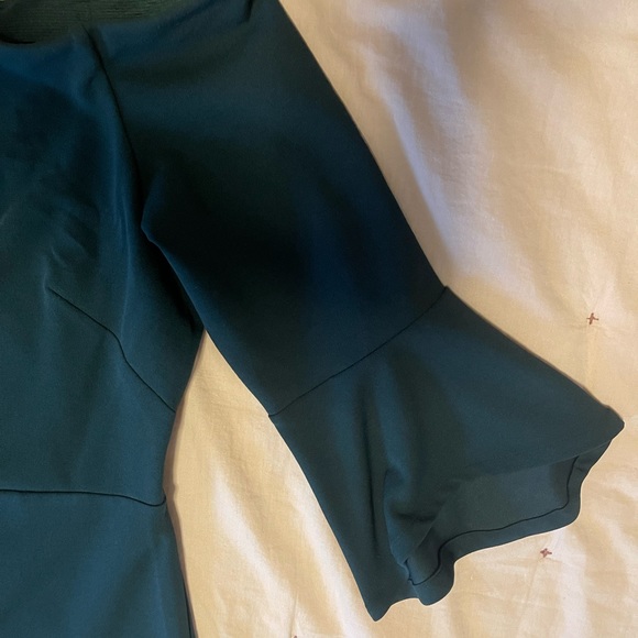 Off-the-shoulder green midi cocktail/semi-formal H&M dress 👗 - Picture 9 of 9